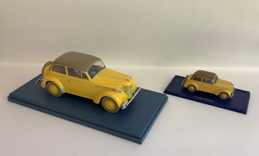 Modelauto’s Kuifje. 2 stuks uit de serie “Hergé Moulinsart 2003. – decoratieve objecten, Plexiglass, Metal (photo 2 of 12)