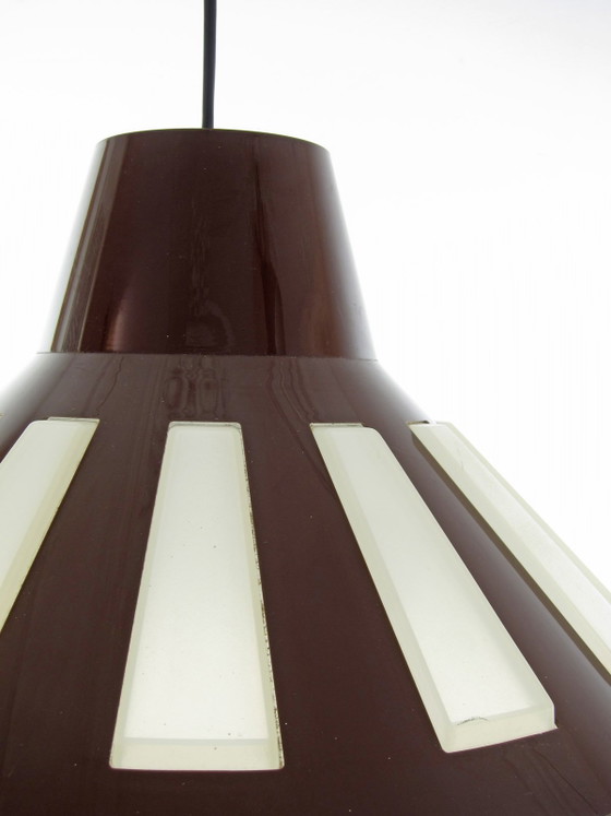 Lampada a Sospensione Vintage UFO Space Age Anni '70 | Marrone Bianco – Lampade a sospensione, Plastica (photo 2 of 9)