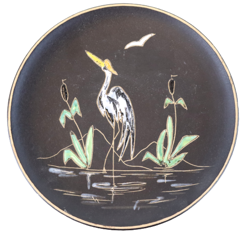 Ruscha wall plate 'Reiher' vintage