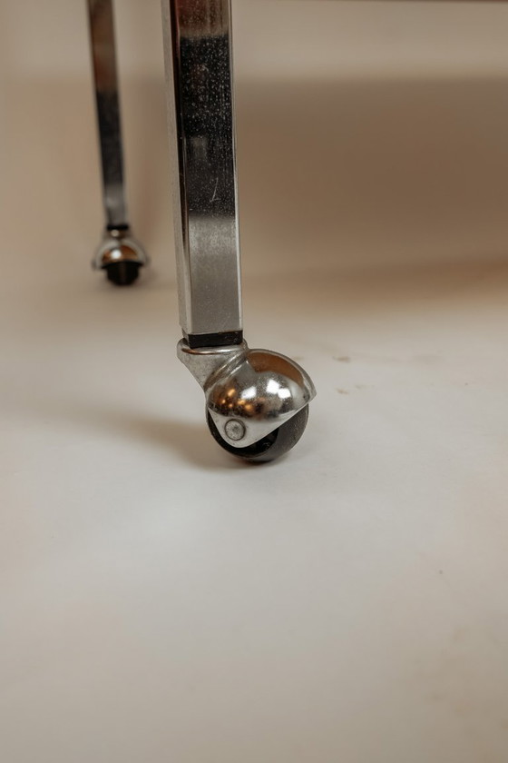 Image 1 of Vintage bar trolley, 1970s - Wood and chrome
