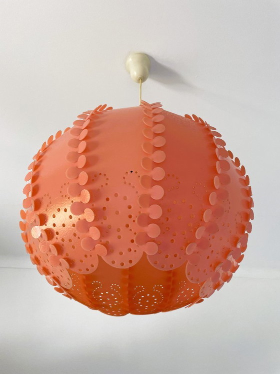 Image 1 of Lampada a sospensione modulare vintage retrò di grandi dimensioni, in stile corallo, anni '70, stile danese.