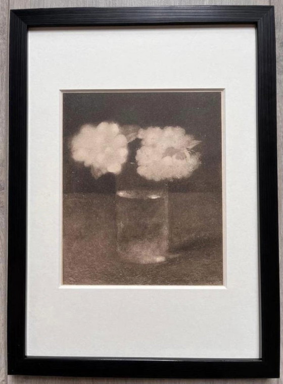 Image 1 of Jan Mankes 1889-1920 / Verre héliogravure original à motif de fleurs de pommier, 1923