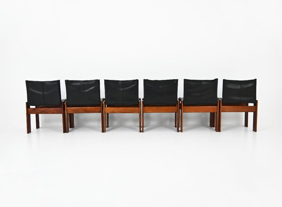 Monnik eetkamerstoelen van Afra & Tobia Scarpa voor Molteni, jaren 70, set van 6 – Leather (photo 5 of 11)