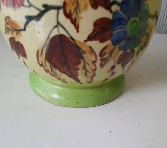 Image 1 of Set of 2 vases with hand-painted floral design
