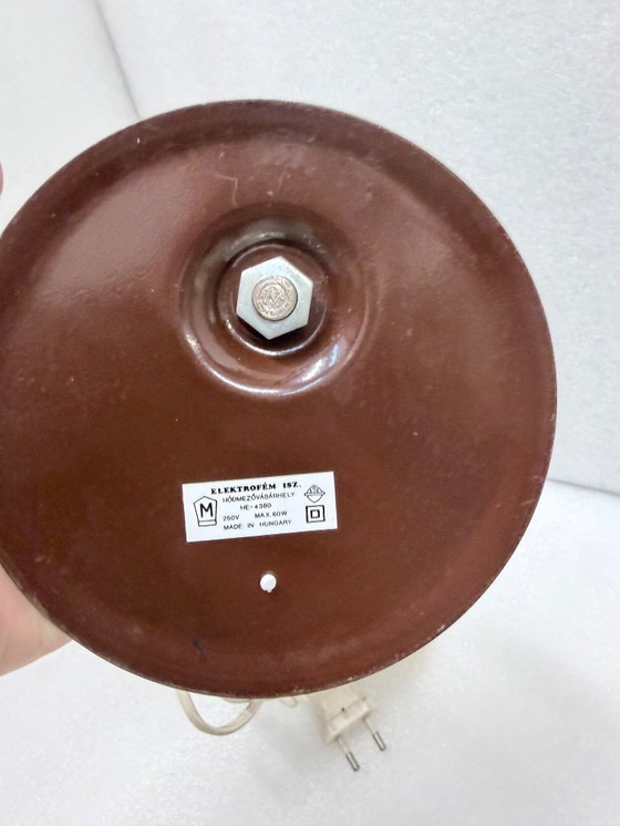 Image 1 of Lampada da tavolo ungherese vintage marrone di Elektrofem, anni '70