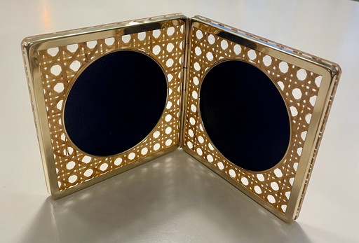 Plexiglás Wieder Geflecht Bilderrahmen Fotohalter Italia años 70