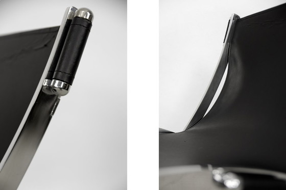 Image 1 of Vintage Minimalist Italian Leather Chair, 1980s