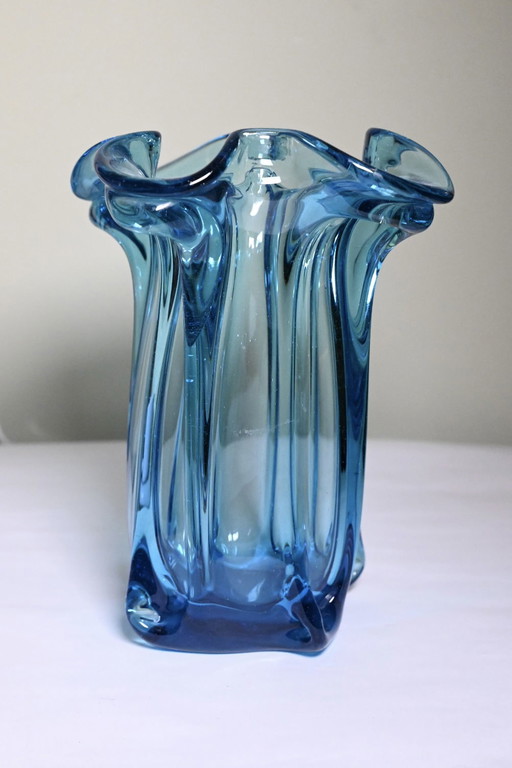 Vaso fazzoletto blu vintage