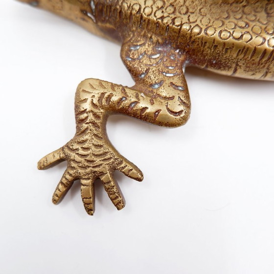 Image 1 of Messinggriff in Form einer Komodo-Echse