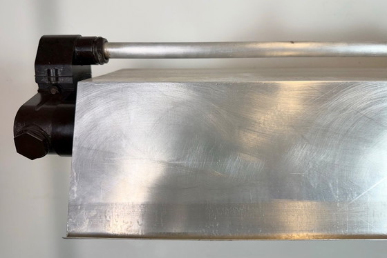 Image 1 of Industriële grijze buislamp van Elektrosvit, jaren 70