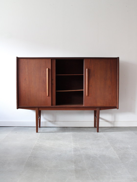 Image 1 of Vintage Deens highboard in teak 