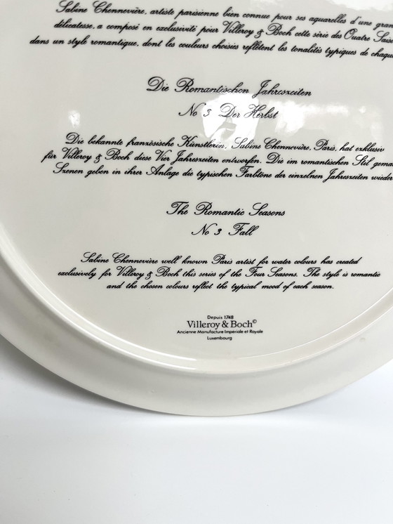 Image 1 of Villeroy & Boch Decorative Plate – “Les Saisons” No.3 “Autumn” – Porcelain