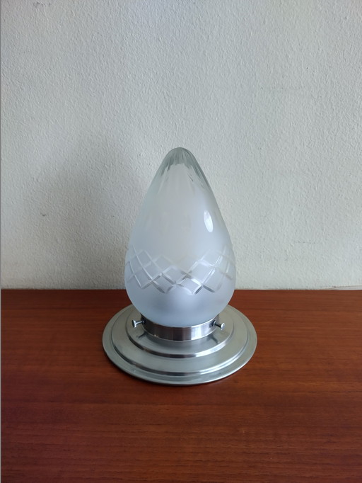 Plafonnier - Verre poli - Art déco