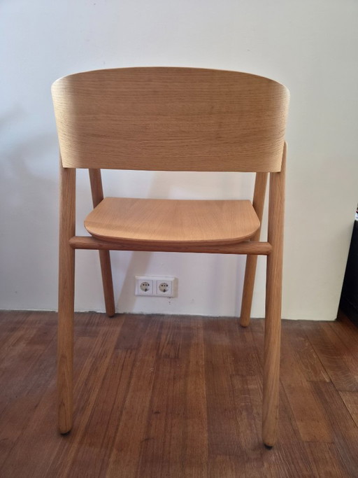 Set of two oak Mava chairs by design brand Punt