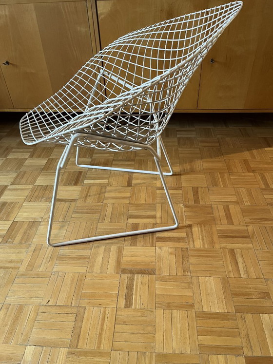 Originele Knoll International stoelen (set van 3) en bijpassende voetenbank – Fauteuils, Metal (photo 7 of 11)