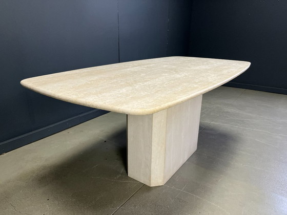 Image 1 of Vintage travertine dining table, 1970s 