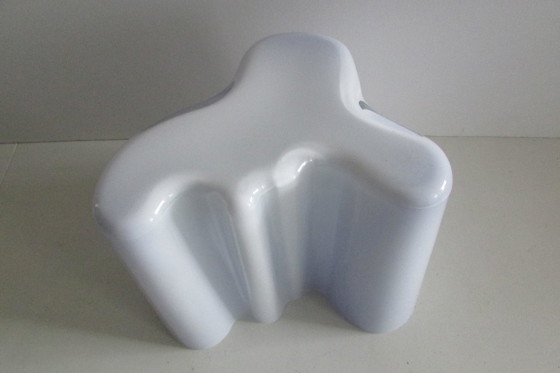 Itatala Alvar Aalto Vaso dalla Forma Organica, Bianco e Blu, Iittala, Vasi, Vetro, Organic Modern (foto 3 di 8)