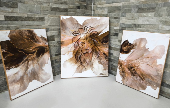 Image 1 of Modern and Contemporary Living Room Furniture, Minimalist Style. Triptych