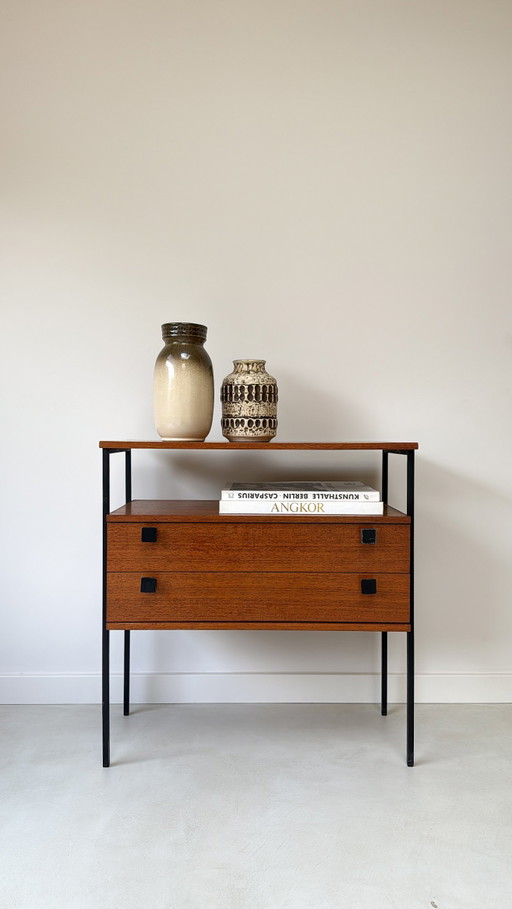 Vintage houten kast met 2 lades