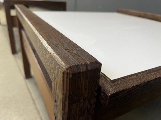 Image 1 of Ensemble de table basse belge en wengé par Beaufort, années 1960