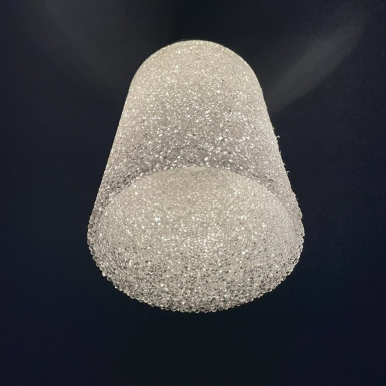 French mid century sugar crystal crushed ice acrylic pendant light – Pendant lamps, Plastic (photo 5 of 14)