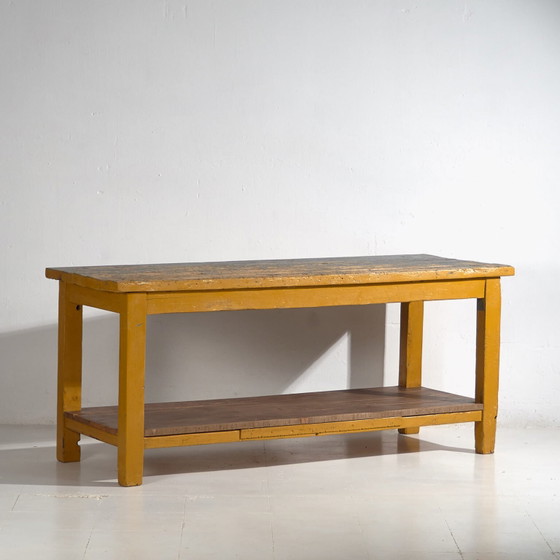 Antique long table with lower tray (c.1920) #17 – Dining tables, Rustic (photo 8 of 40)
