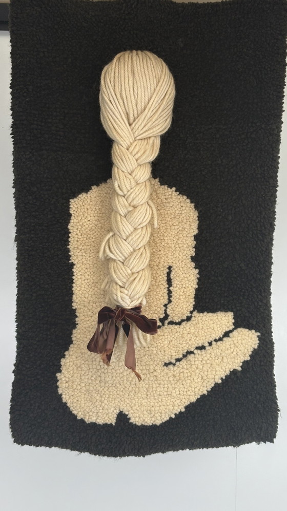 Image 1 of Tappeto vintage in arazzo 3D marrone degli anni Sessanta nello stile di Don Freedman