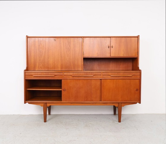 Image 1 of Vintage teak highboard, Denmark 1960s