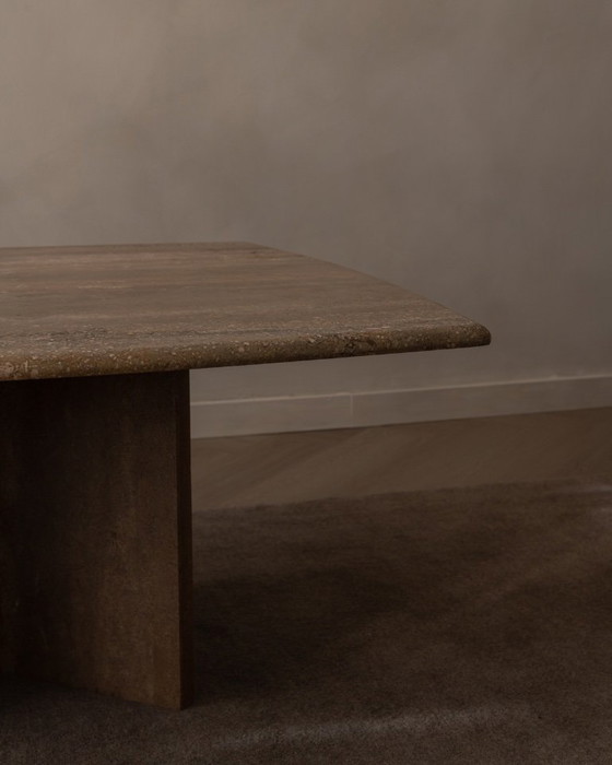 Image 1 of Vintage travertine coffee table, 1970s