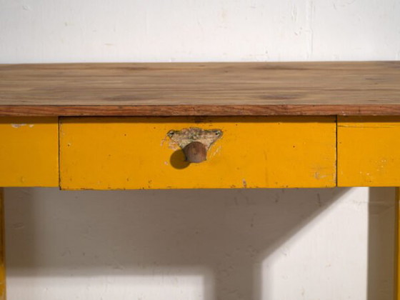 Antiker bemalter Küchentisch aus Kiefernholz – Mitteleuropa, ca. 1920 – Esstische, Iron, Rustic (photo 37 of 40)