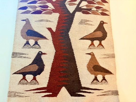 Image 1 of Tapis mural – Arbre de vie – Années 1970