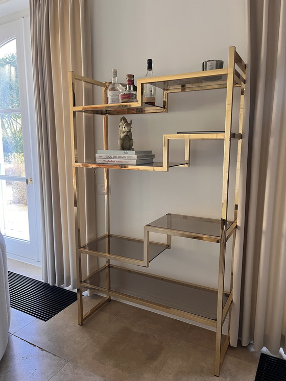 Image 1 of Massief messing Italiaanse etagère uit de jaren 70.