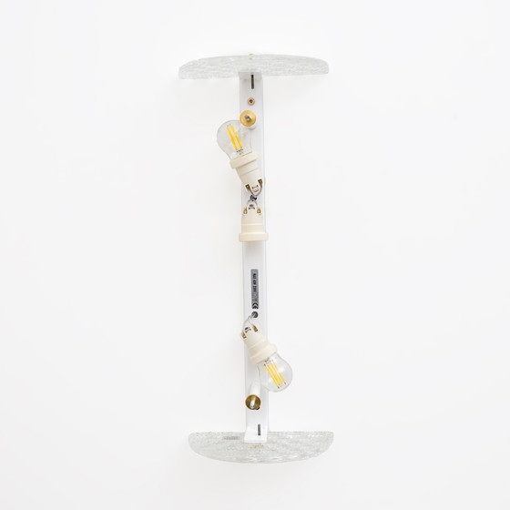 Image 1 of Coppia di applique da parete moderne in vetro di Murano italiano con texture