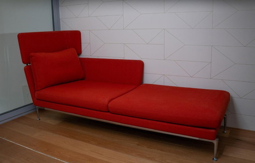 Vitra Suita Chaise Longue Classic Large, Rood/Oranje