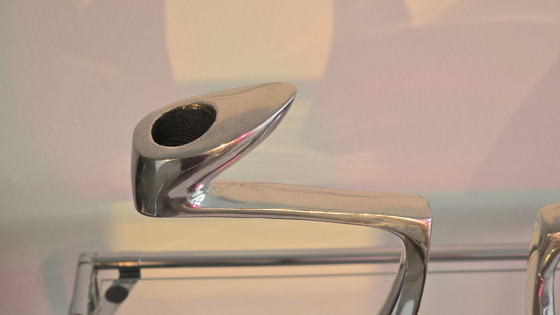 Image 1 of Original Matthew Hilton "Swan" Candlesticks (33cm) – Design icon SCP