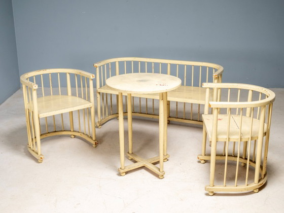 Image 1 of Groupe de Sièges Jugendstil en Bois Courbé par Josef Hoffmann, Vienne, 1906