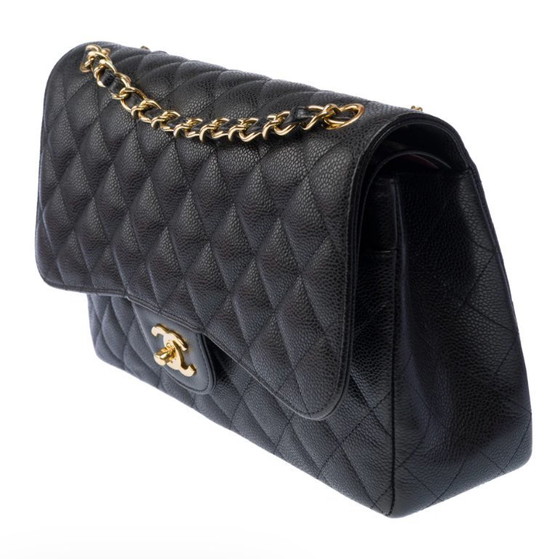 Image 1 of Sac CHANEL Timeless/Classique en Cuir Noir - 103396