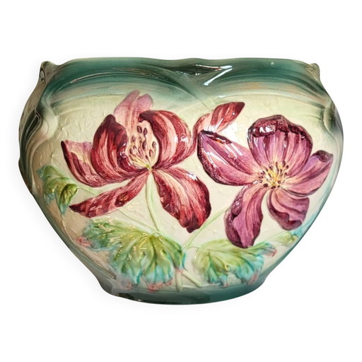 Maceta de loza Longchamp / Art Nouveau