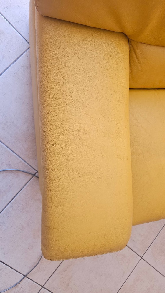 3-Sitzer Sofa -Roche Bobois- Vollnarbiges Rindsleder – 3-5 Sitzer Sofas, Leather (photo 4 of 5)