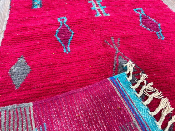 Magnifique Tapis Rouge en Laine 150/250cm – Wool (photo 3 of 10)