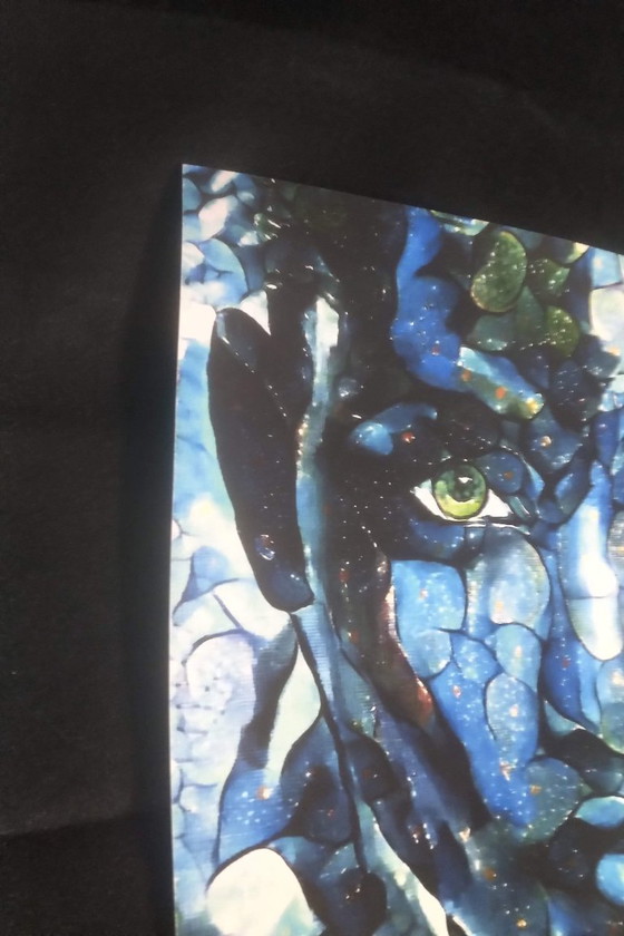Image 1 of Léa ROCHE - Blue Vision - Digital painting under frame