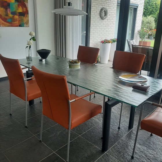 Set van 6 Bert Plantagie design stoelen – Eetkamerstoelen, Leer (photo 3 of 5)