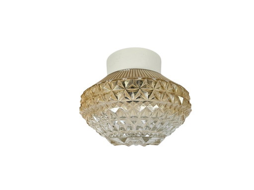 Herda Holland - ceiling lamp - geometric - pressed glass - 60's