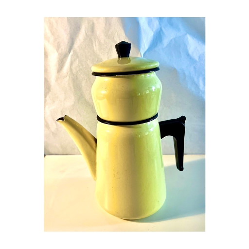 Cafetera esmaltada original Aubecq con filtro - Francia - años 60/70 – keukenaccessoires, Other