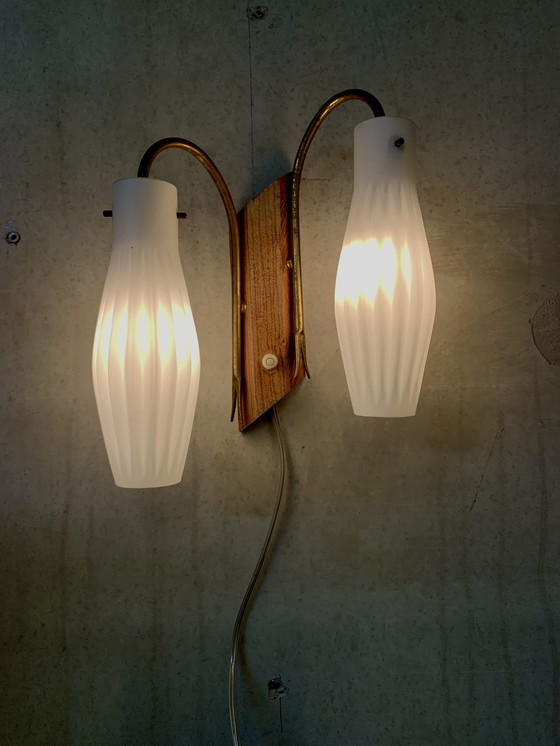 Image 1 of Scandinavian double wall lamp 1950s