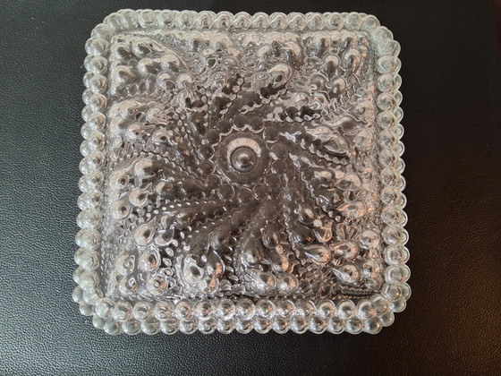 Image 1 of Vintage vierkante glazen plafondlamp j60:70