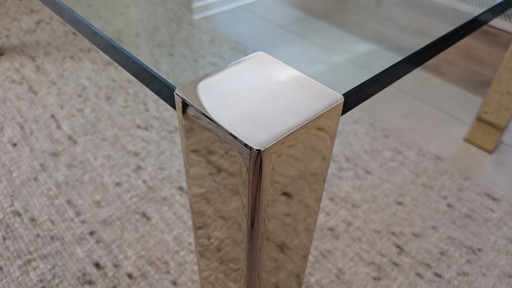 Table basse design des années 70 dans le style de Romeo Rega ou Peter Ghycz