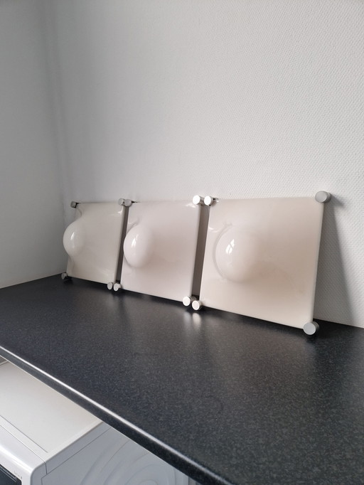 Vintage Martinelli Luce "Bolla" 3x wand of plafond lamp 