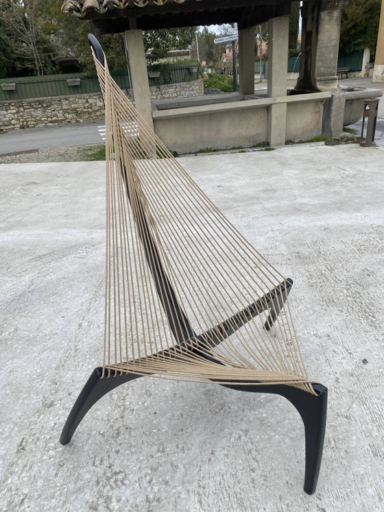 Jørgen Høvelskov - Poltrona "Harp" o "String", 1963, Sedie da camera, Nero, Scandinavian (foto 8 di 17)