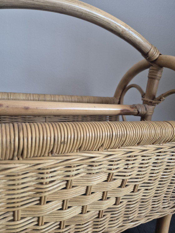 Image 1 of Rattan magazine rack/lecture basket